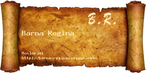 Barna Regina névjegykártya